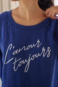 LyreBird Cotton Oversized Graphic T-Shirt