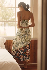 LyreBird Silky Side-Slit Slip Skirt