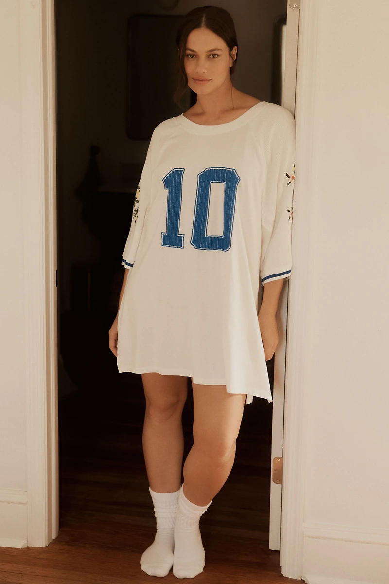 LyreBird Oversized Embroidered Sporty Tee