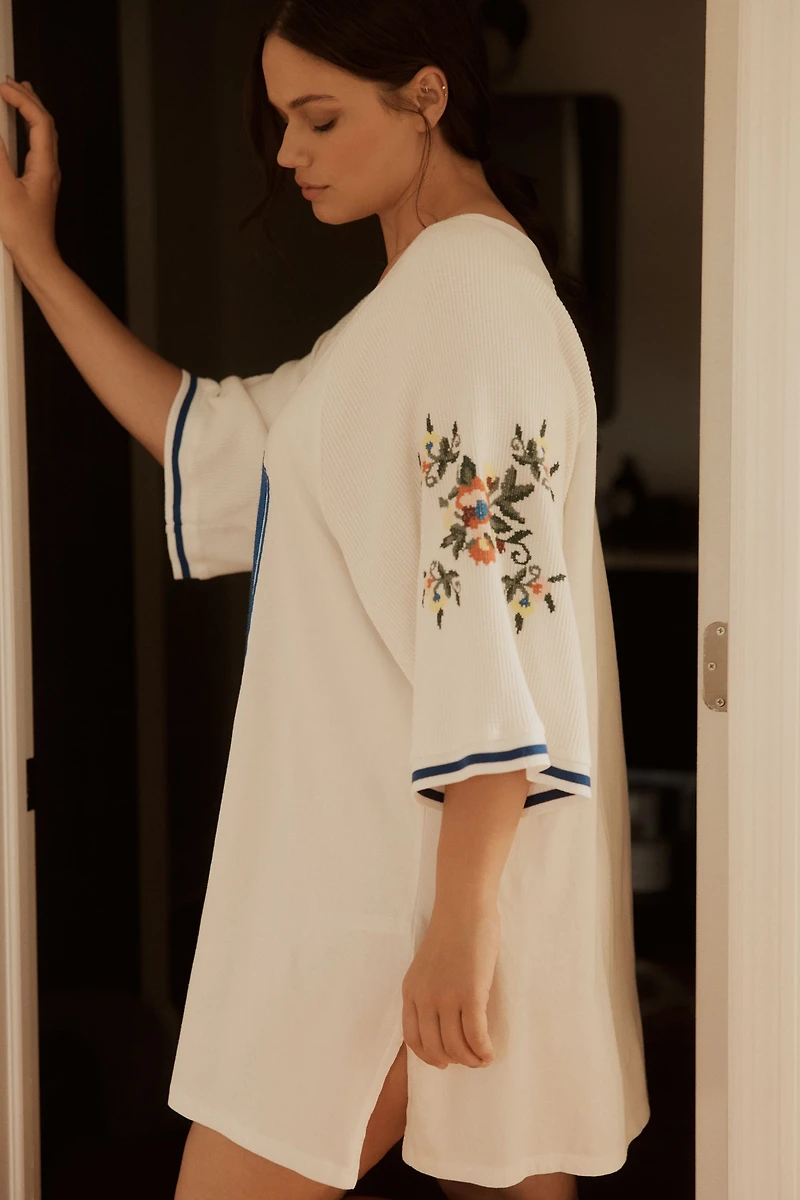 LyreBird Oversized Embroidered Sporty Tee