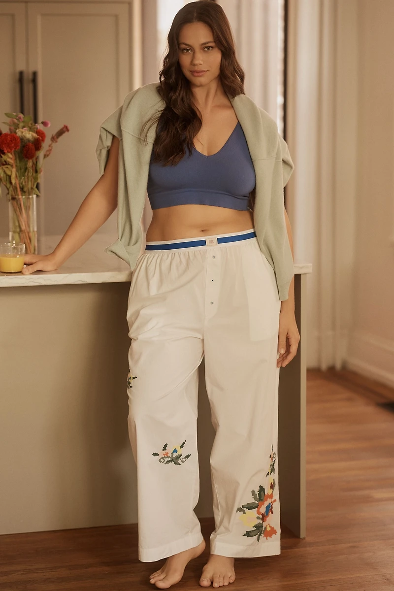 The Wren Embroidered Boxer Pants by LyreBird