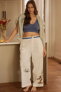 The Wren Embroidered Boxer Pants by LyreBird