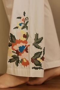 The Wren Embroidered Boxer Pants by LyreBird