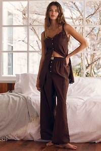 LyreBird Eyelet Embroidered Boxer Pants