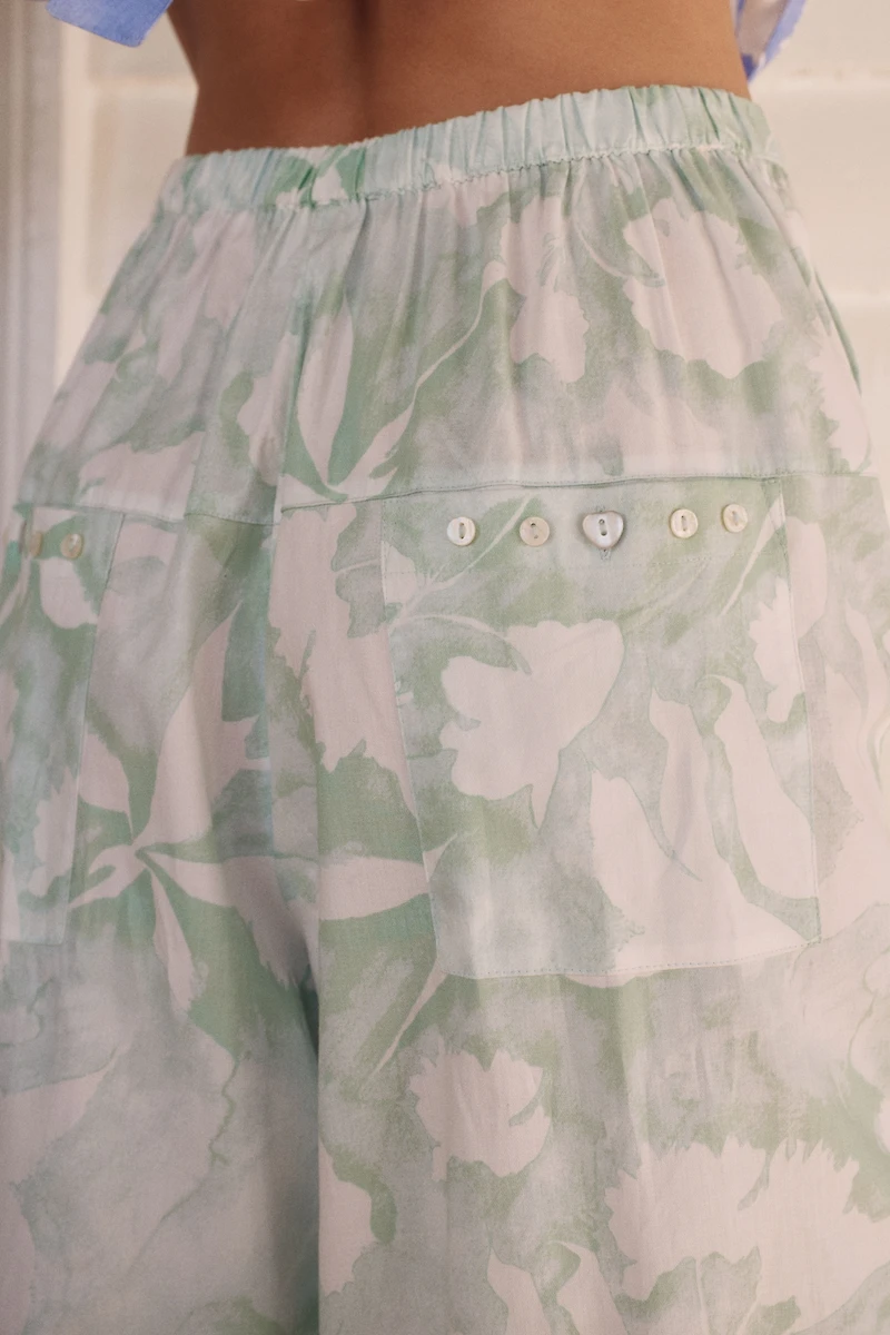 LyreBird Barrel Cotton Pull-On Pants