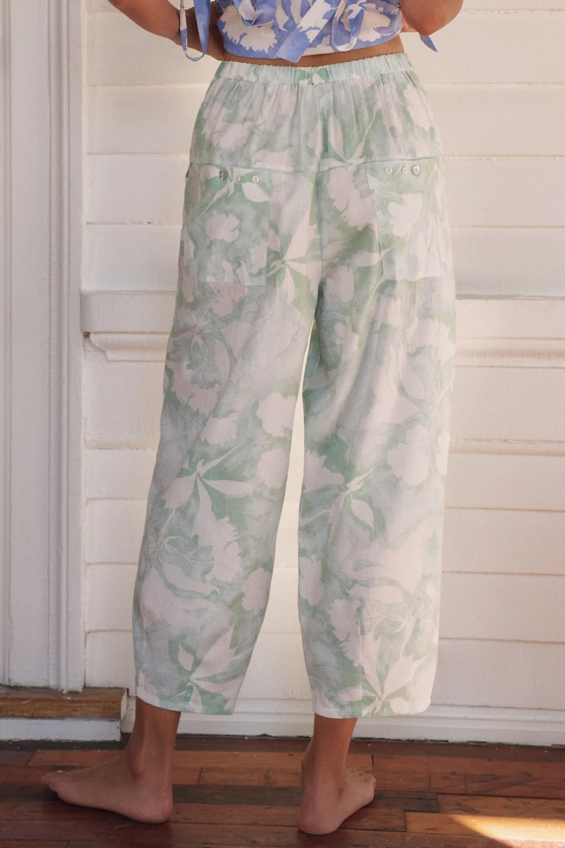 LyreBird Barrel Cotton Pull-On Pants