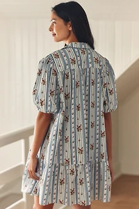 LyreBird Puff Sleeve Mini Dress