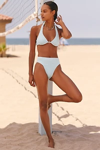 LSPACE Savannah High-Waisted Ribbed Bikini Bottoms