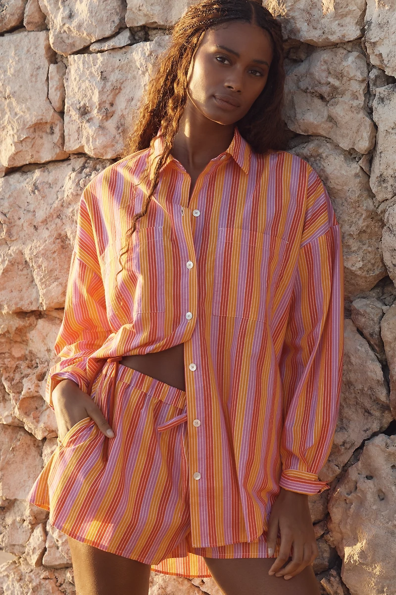 LSPACE Santa Cruz Cotton Buttondown Tunic