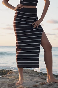 LSPACE Amalfi Side-Slit Midi Skirt