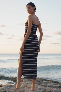 LSPACE Amalfi Side-Slit Midi Skirt