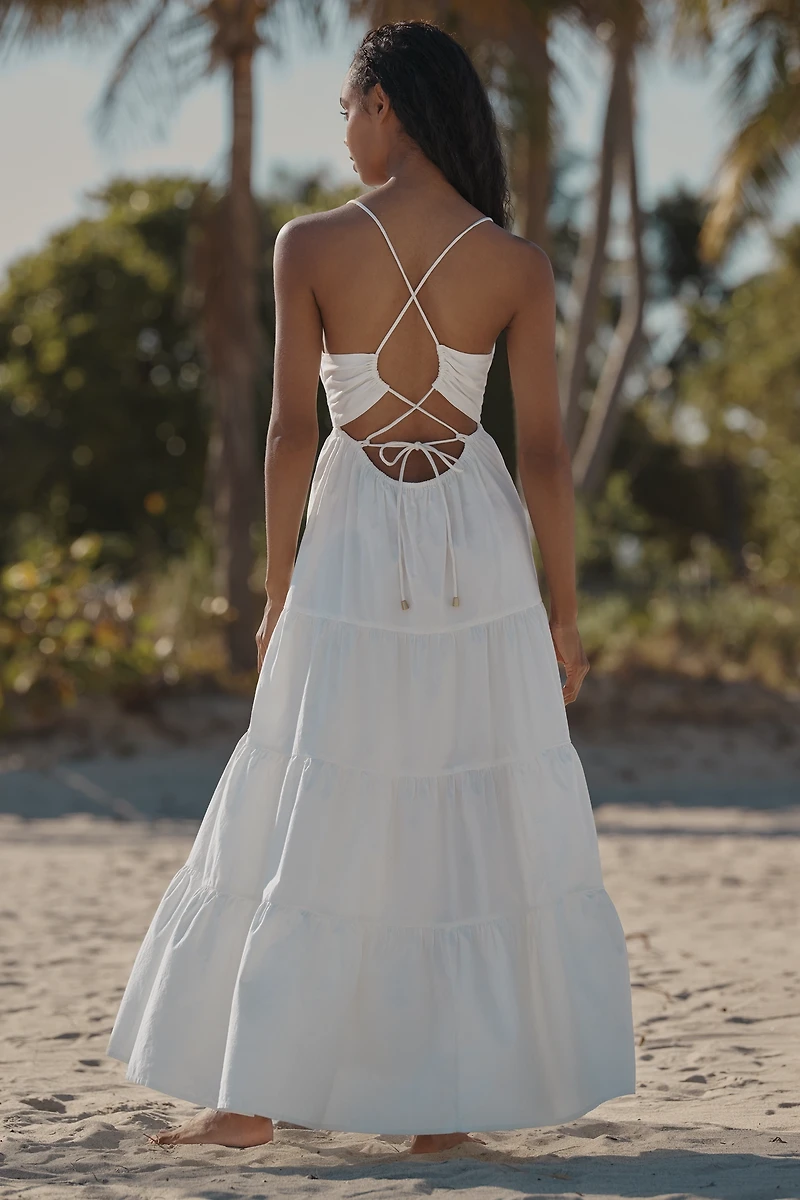 LSPACE Laina Tiered Cotton Maxi Dress