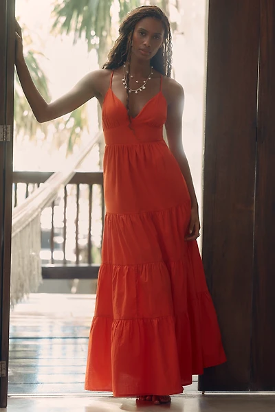 LSPACE Laina Tiered Cotton Maxi Dress