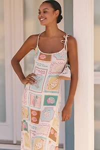LSPACE Summer Somewhere Linen Slip Maxi Dress