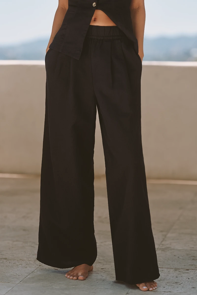 LSPACE Palma Linen High-Rise Wide-Leg Pants