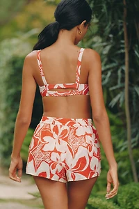 LSPACE Rio Printed Linen Shorts