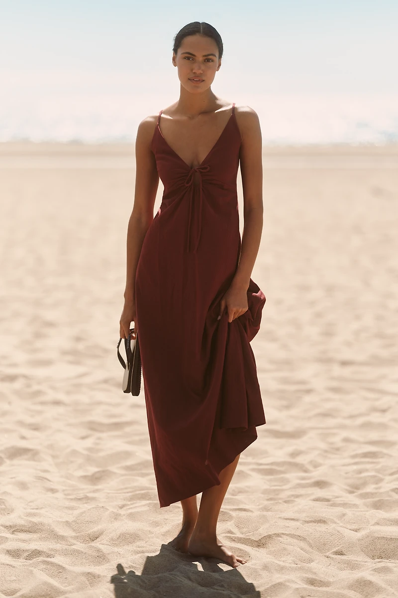LSPACE Mabel Linen Blend Maxi Dress
