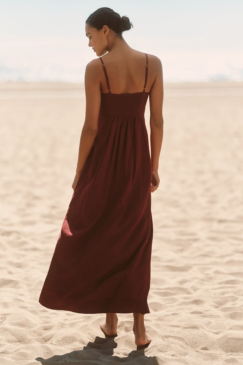 LSPACE Mabel Linen Blend Maxi Dress