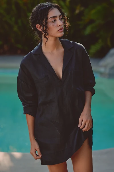 LSPACE Oasis Linen Long-Sleeve Tunic