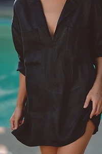 LSPACE Oasis Linen Long-Sleeve Tunic