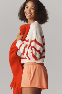 LSPACE Kensley Crop Cable-Knit Sweater