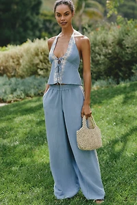 LSPACE Sur Linen Wide-Leg Pants