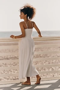 LSPACE Misha 100% Cotton Printed Maxi Dress