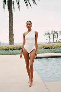 Haight Crepe Maria One-Shoulder One-Piece Swimsuit