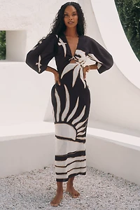 Cala de la Cruz x Anthropologie Gaia Puff-Sleeve Maxi Dress