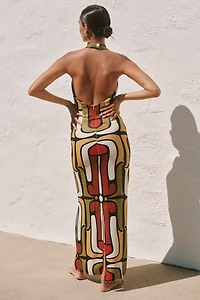 Cala de la Cruz Oliviera Halter Maxi Dress