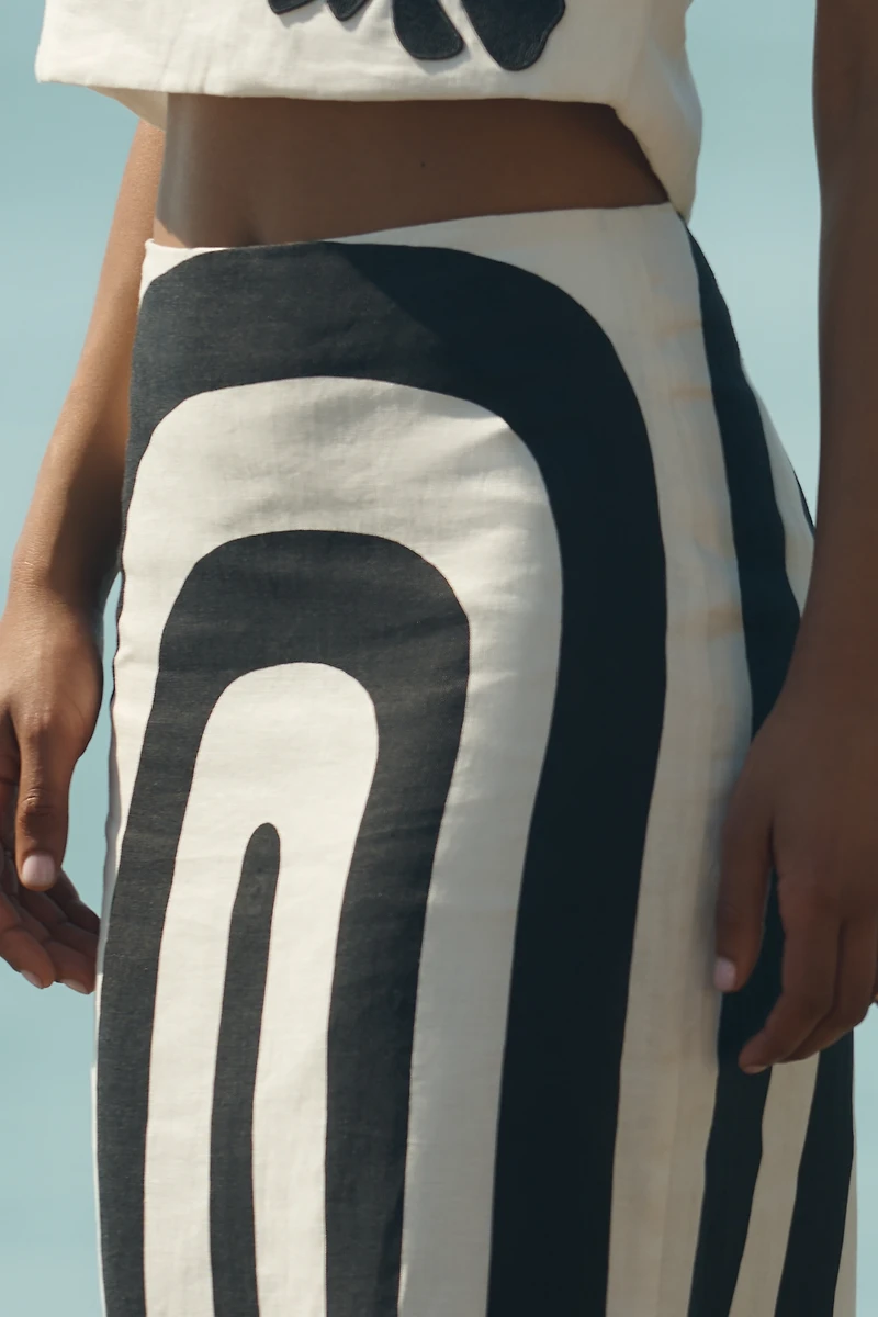 Cala de la Cruz Bruna Linen Maxi skirt