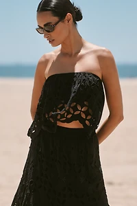 Tiare Hawaii Bora Embroidered Strapless Top