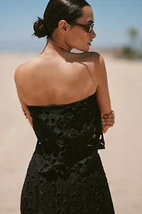 Tiare Hawaii Bora Embroidered Strapless Top
