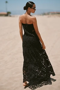 Tiare Hawaii Bora Embroidered Midi Skirt