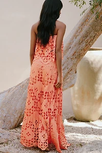 Tiare Hawaii Bora Embroidered Midi Skirt