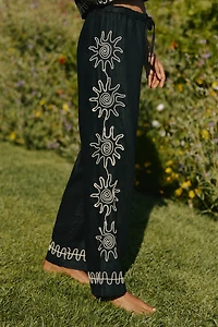 LSPACE x Rails Emmie Linen Embroidered Pants
