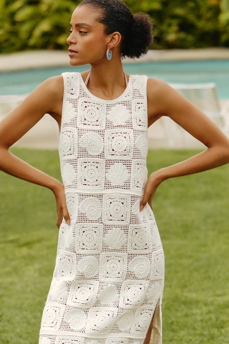 LSPACE x Rails Calla Sleeveless Crochet Midi Dress