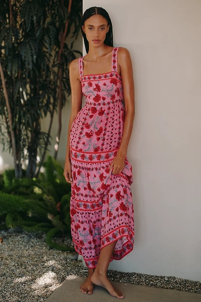 Beach Riot Charlotte Square-Neck Maxi Dress