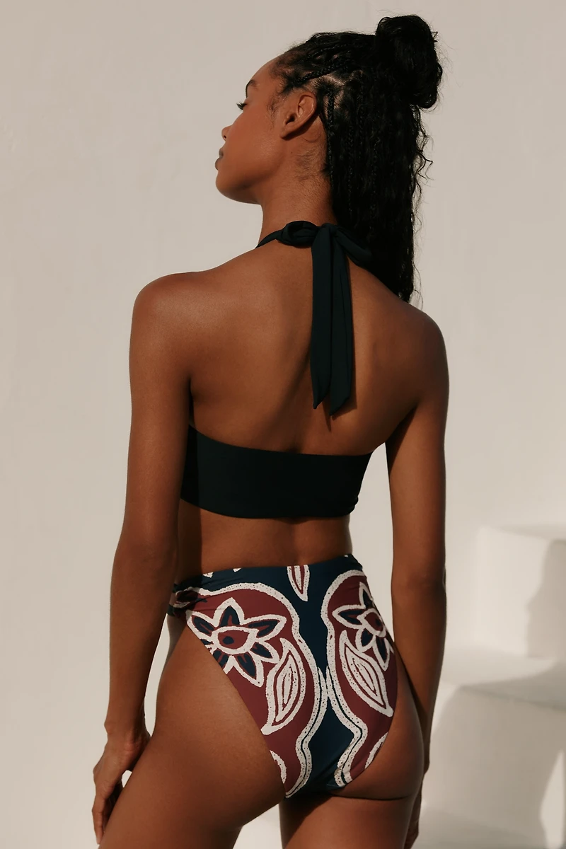 Celandine Daphne Floral Halter Bikini Top