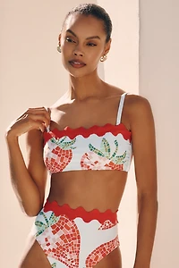 Celandine Misty Ric Rac Bandeau Bikini Top