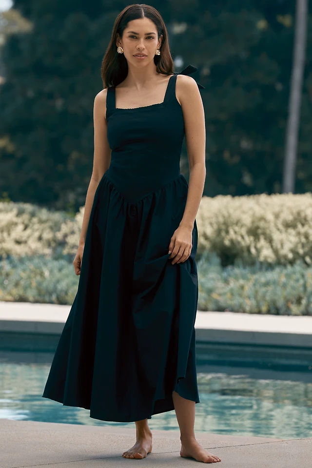 WeWoreWhat Sleeveless Linen Drop-Waist Midi Dress at MarketFair Shoppes in  Princeton, NJ