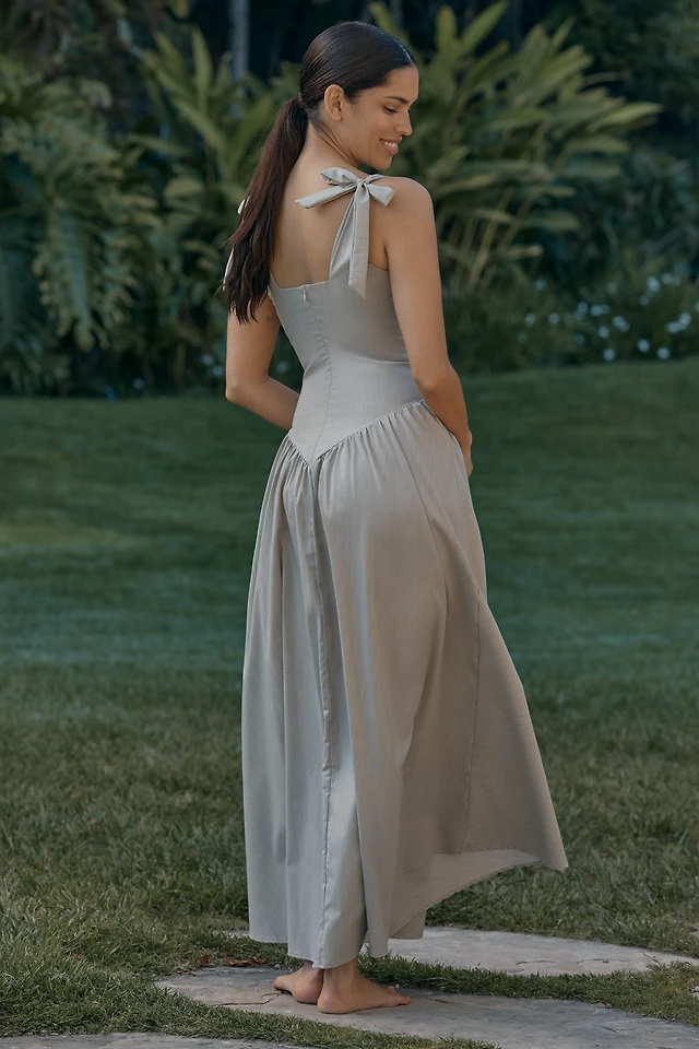 WeWoreWhat Sleeveless Linen Drop-Waist Midi Dress at MarketFair Shoppes in  Princeton, NJ