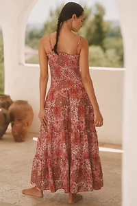Peixoto Clementine Smocked Tiered Maxi Dress