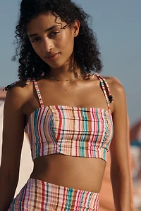 Peixoto Ezra Tie-Strap Crop Top