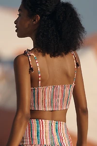 Peixoto Ezra Tie-Strap Crop Top