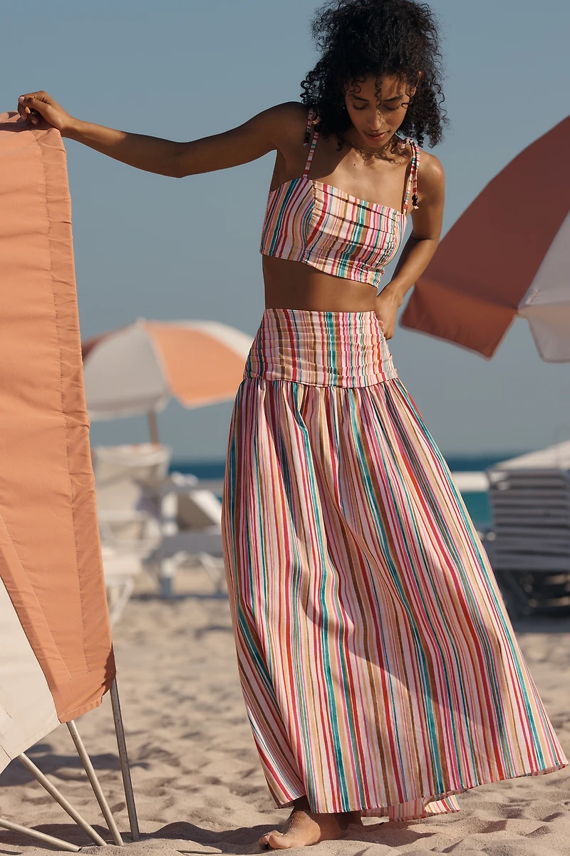 Peixoto Ezra Tie-Strap Crop Top