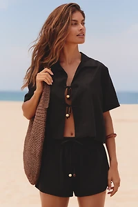 Seafolly Palermo Tie-Front Crop Top