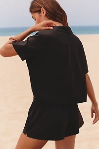 Seafolly Palermo Tie-Front Crop Top