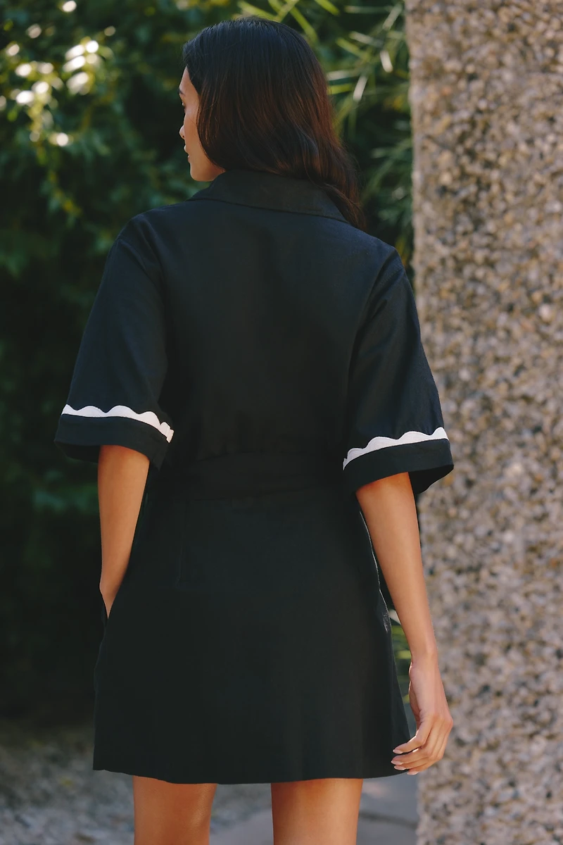 Seafolly Linen Blend Mini Shirt Dress