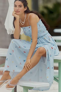 Seafolly Beach Club Shirred Maxi Dress